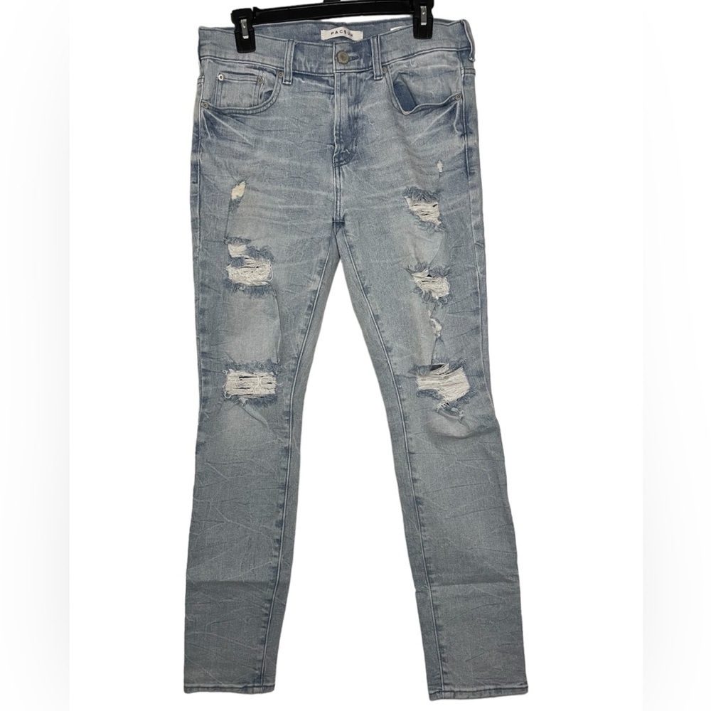 PacSun Eco Comfort Stretch Indigo Stacked Skinny Jeans